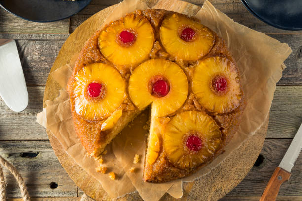 istock Sweet Homemade Pineapple Upside Down Cake 688742036