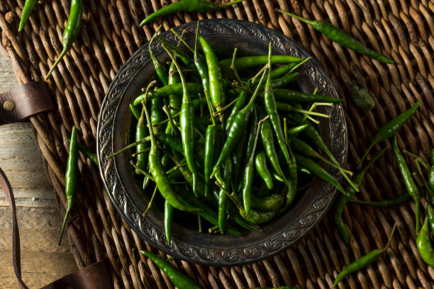 istock Raw Organic Green Thai Peppers 688742190