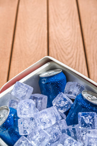 istock Cooler full of ice cold drinks cans 688745186