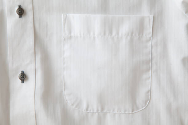 biała kieszeń koszuli, tekstura tkaniny - burlap burlap sack striped linen zdjęcia i obrazy z banku zdjęć