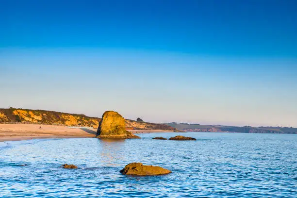 Photo of Carlyon Bay, Cornwall, UK at dusk