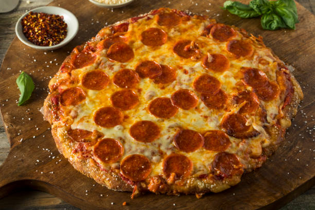 istock Homemade Pepperoni Pretzel Crust PIzza 688753210