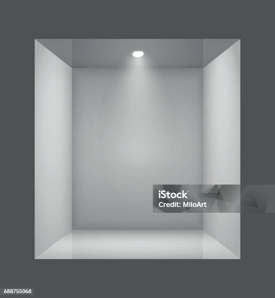 Show Window Of Shop Stock Illustration - Download Image Now - Store Window, Glass - Material, Empty