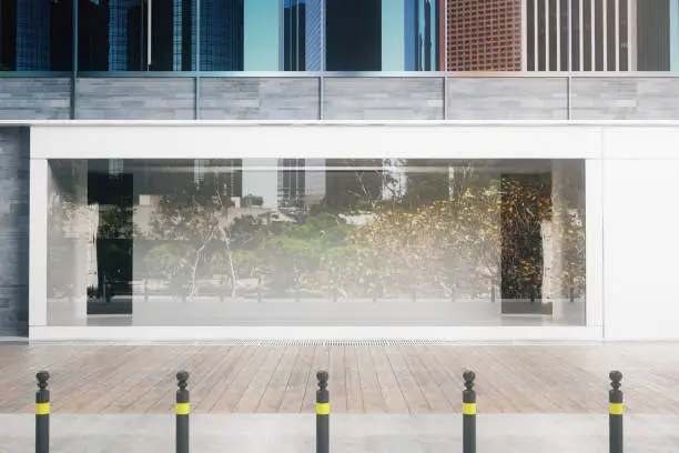 Photo of Empty glass storefront