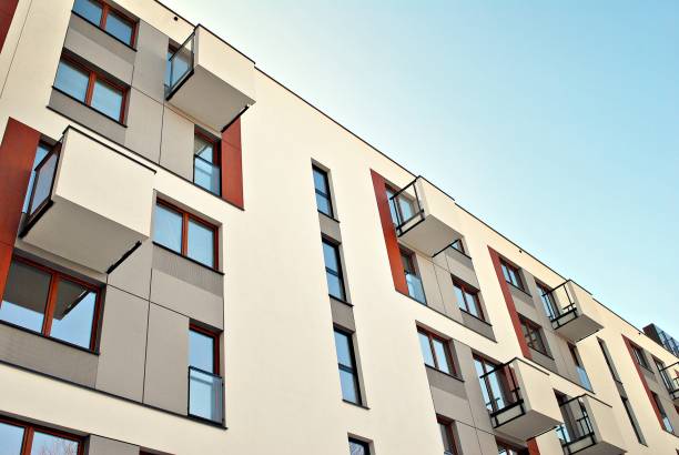 istock Modern apartment buildings exteriors 688756334
