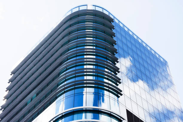 istock Skyscraper, low angle view of office buildings, copy space 688761436