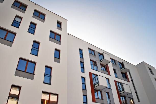 istock Modern apartment buildings exteriors 688761806