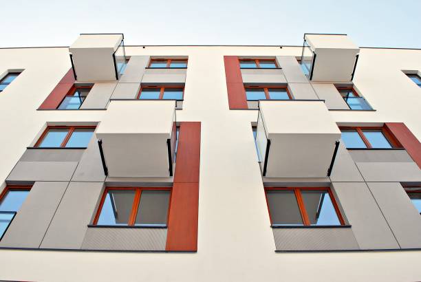 istock Modern apartment buildings exteriors 688762176