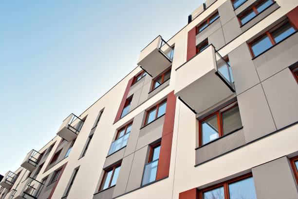 istock Modern apartment buildings exteriors 688764848