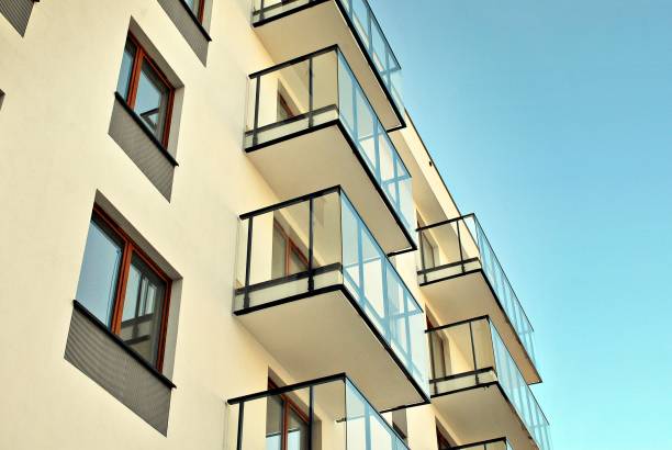 istock Modern apartment buildings exteriors 688765004