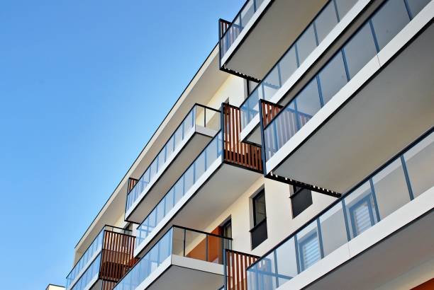 istock Modern apartment buildings exteriors 688765180