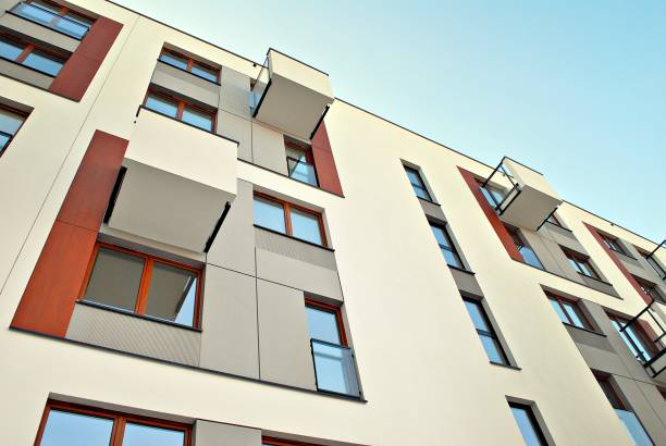 istock Modern apartment buildings exteriors 688765342