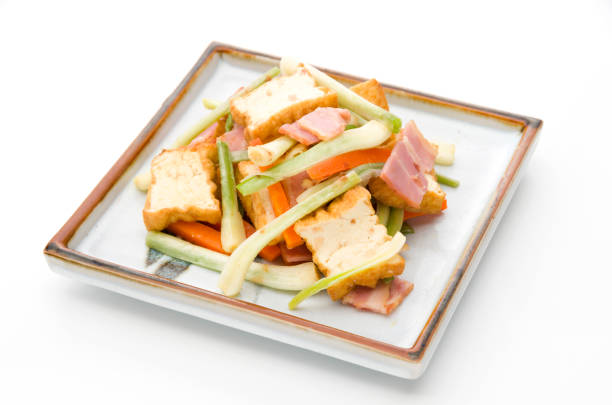 istock Stir-fried Okinawa Shallot（Rakkyo） and Deep Fried Tofu 688773468