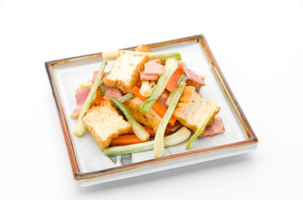 istock Stir-fried Okinawa Shallot（Rakkyo） and Deep Fried Tofu 688773662