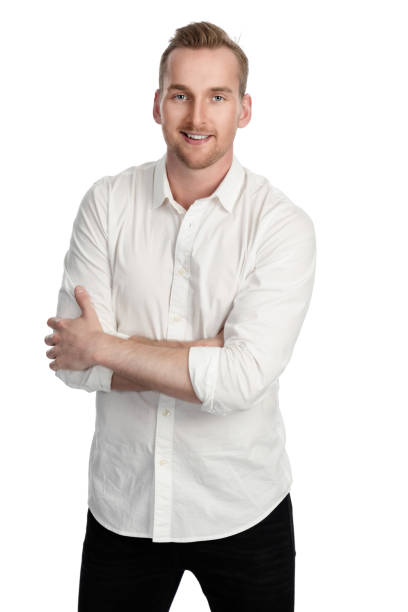 istock Blonde attractive man in shirt 688797674