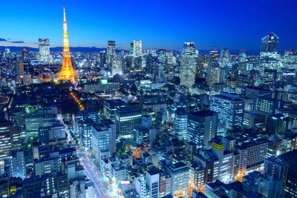 istock Golden Tokyo Tower in Blue 688808510