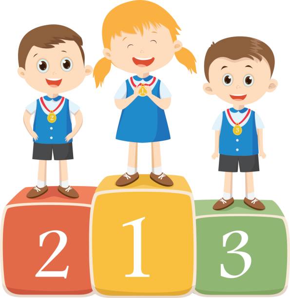 istock happy children standing on the winner podium 688808588