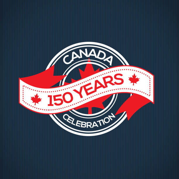 Canada 150 year anniversary label designs Canada 150 year anniversary label designs 150th anniversary stock illustrations