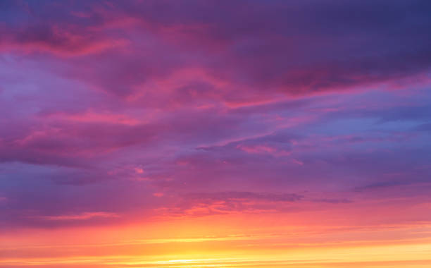 bright sunset sky stock photo