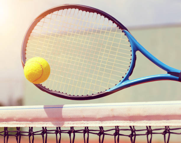 istock Tennis racket with ball. 688825370