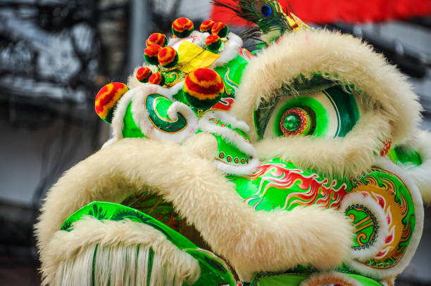 istock Closeup Chinese lion mask 688837334
