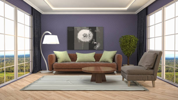 istock Interior living room. 3d illustration 688838182