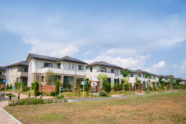 new houses - tract houses imagens e fotografias de stock