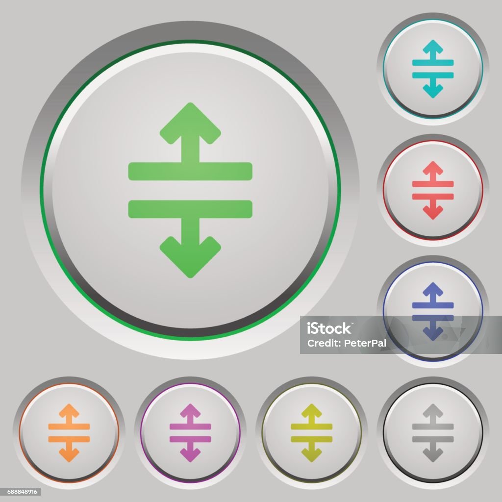 Horizontal Split Push Buttons Stock Illustration - Download Image Now ...