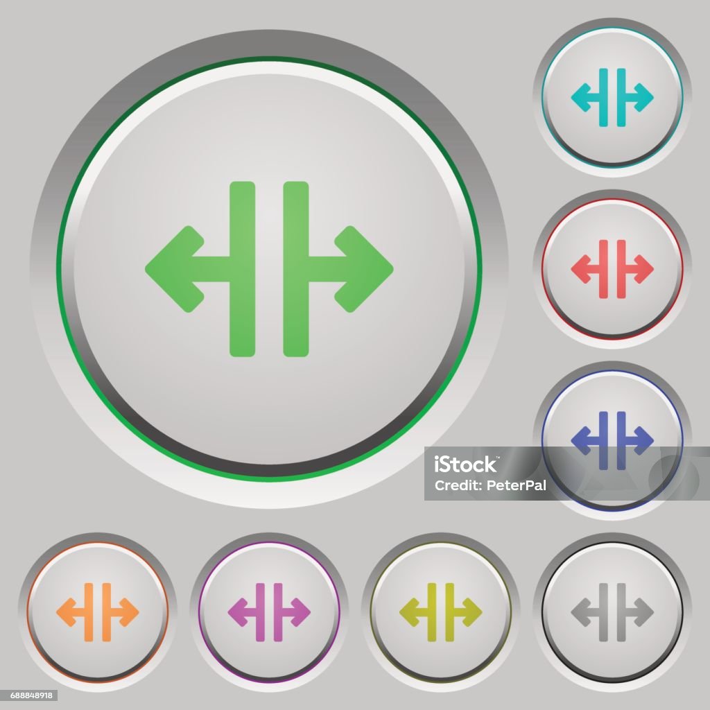 Vertically Buttons Vertical Split Push Buttons Stock Illustration - Download Image Now ...