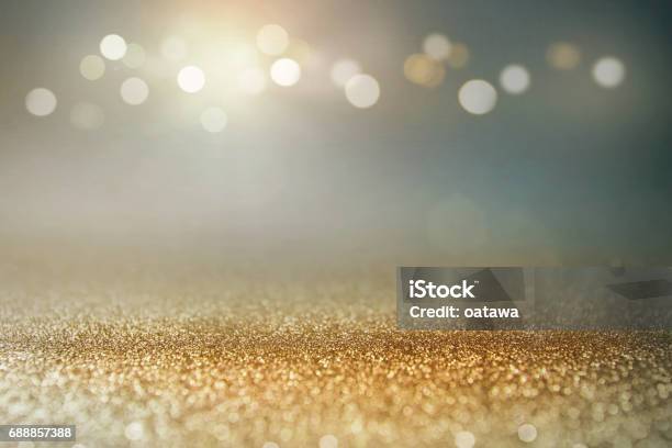 Vintage Glitter Gold Dunkelblau Und Schwarz Leuchten Bokeh Hintergrund Stockfoto und mehr Bilder von Bildhintergrund