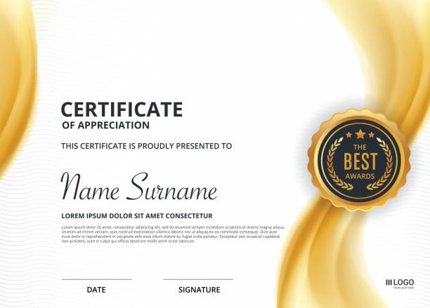 Certificate award template with luxury style, background, vector illustration Certificate award template with luxury style, background, vector illustration menique lagoon stock illustrations