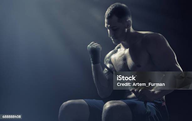 Fighting Preparation Stock Photo - Download Image Now - Anaerobic Exercise, Athlete, Bandage