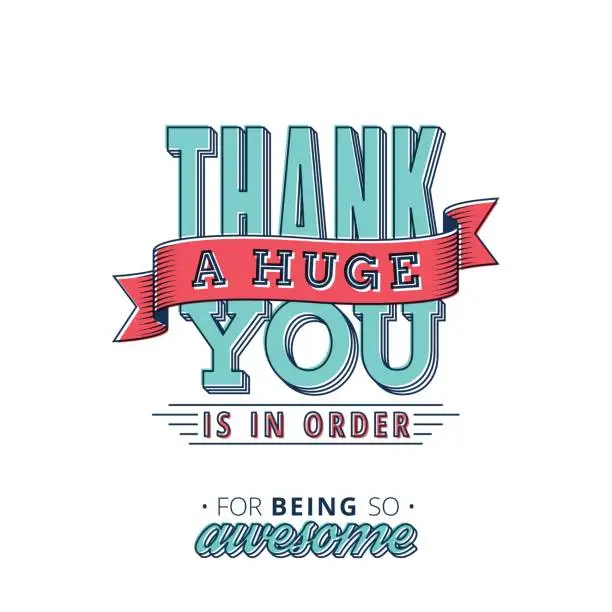 Vector illustration of Thank You Card