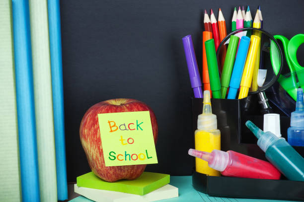 istock school supplies on the desk 688897086