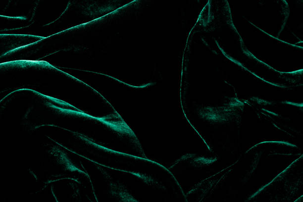Dark Green Velvet Background Luxurious Shiny Material Stock Photo -  Download Image Now - iStock