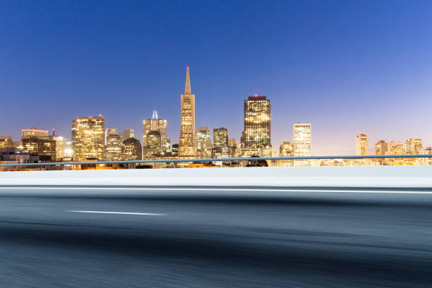 istock empty road with modern buildings in modern city 688907702