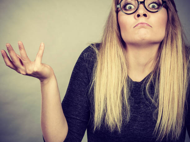 istock Closeup woman shocked face with eyeglasses 688914014