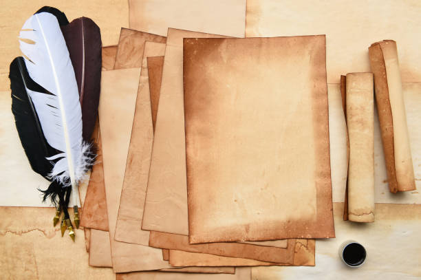 istock old paper with feather and ink 688914396