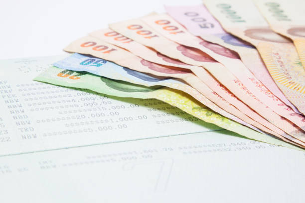 istock book bank with Thai money 688921110