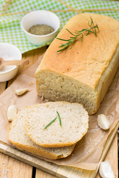 istock White bread with dried herbs of Provence and garlic 688928364