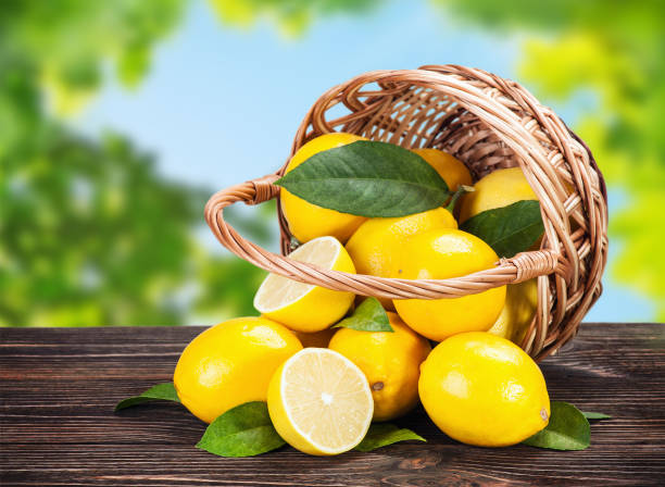 istock ripe lemons in the basket on the table 688929440