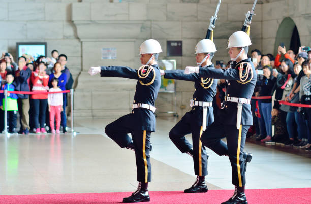 chiang kai-shek memorial hall, taipei, taiwan - national chiang kai shek memorial hall foto e immagini stock