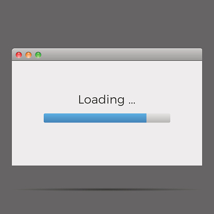 Loading Window Vector Modern Load Screen Stock Illustration - Download ...