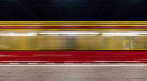 istock Blurred Motion Of Train At Subway Station 688938321