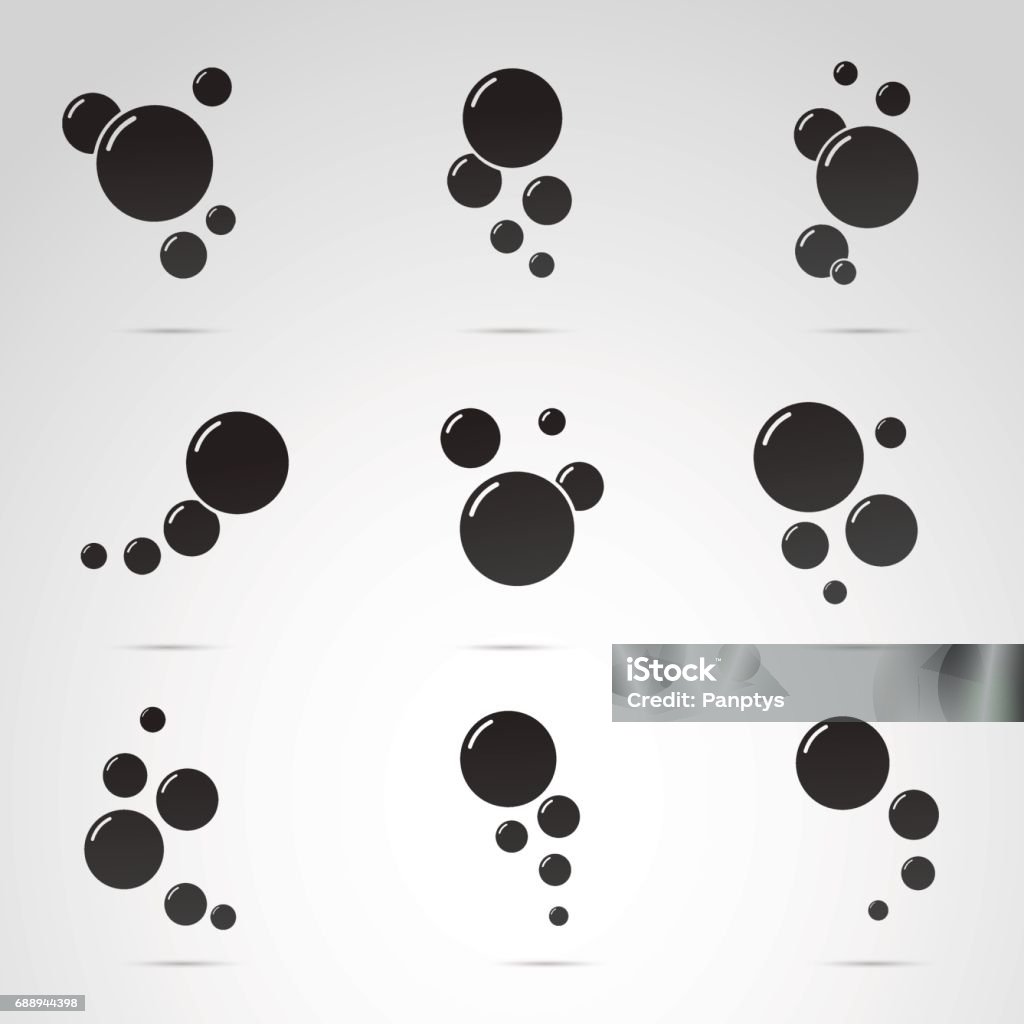 Bubble icon set. Vector art. Vector art: bubbles in different shapes. Icon Symbol stock vector