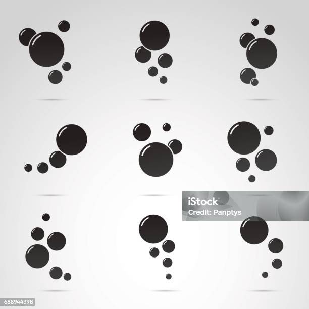 Bubble Icon Set Vector Art Stock Illustration - Download Image Now - Icon Symbol, Soap Sud, Soap