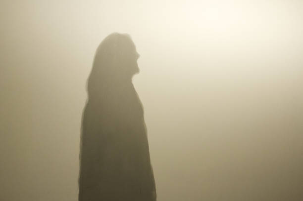 Shadows of person in urban wall, gestures and imagination