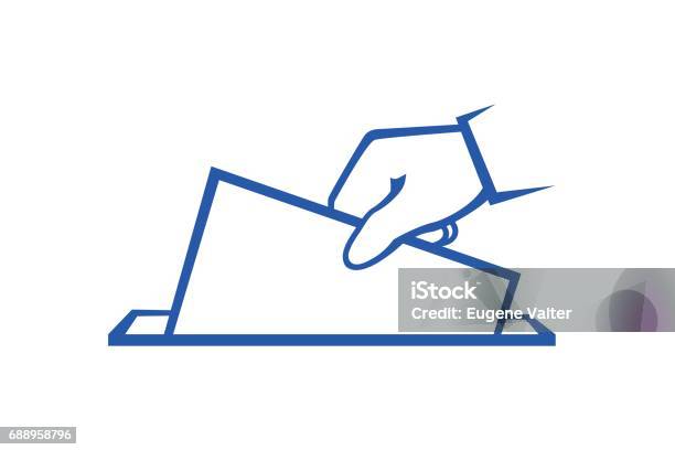 Voter Is Throwing Ballot Stock Illustration - Download Image Now - Ballot Box, Election, Voting