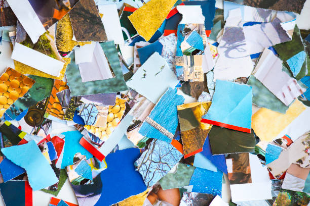 Ragged pages of the magazine, background or texture
