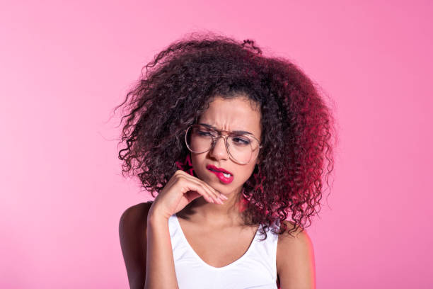 istock Disappointed young afro woman 688969912